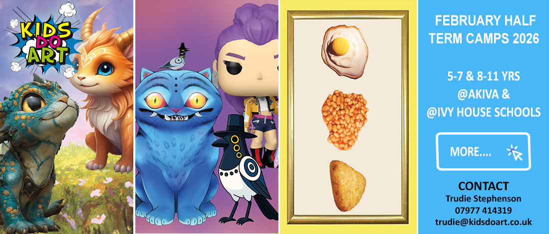 Kids Do Art are passionate about teaching children art. We offer a range of exciting 2D and 3D projects that have been developed to encourage creativity and to broaden visual language. This is a wonderful way for children to learn technique and to express their creativity under the supervision of professional artists. Skills will be developed in drawing, painting and model making.